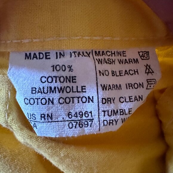 Vintage 80s Benetton Trousers Italy 40 US 4 Fits 0 Baggies Pants Yellow Pleated - Picture 9 of 11